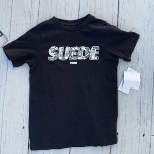 NWT Puma SUEDE black top Size 4